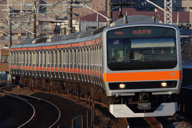 京葉車両センターE231系ケヨMU22編成を北朝霞～西浦和間で撮影した写真
