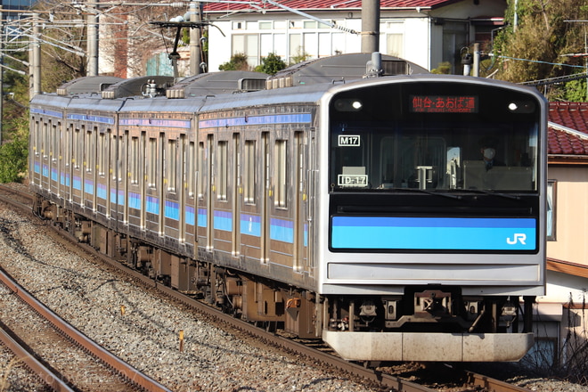 仙台車両センター宮城野派出所205系センM17編成を西塩釜駅で撮影した写真