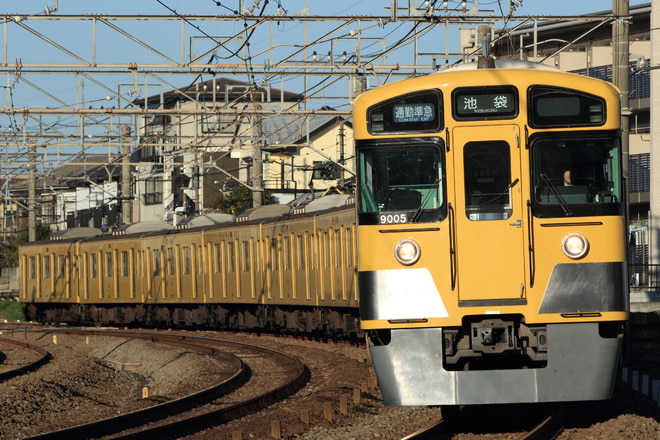 武蔵丘車両管理所9000系9105Fを所沢～秋津間で撮影した写真