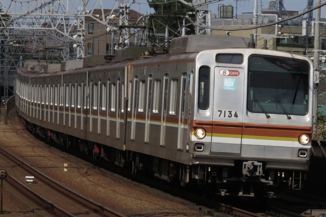 和光検車区7000系7134Fを多摩川駅で撮影した写真