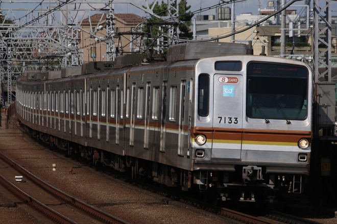 和光検車区7000系7133Fを多摩川駅で撮影した写真