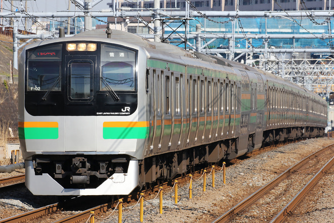 E217系コツF-02編成を新子安駅で撮影した写真