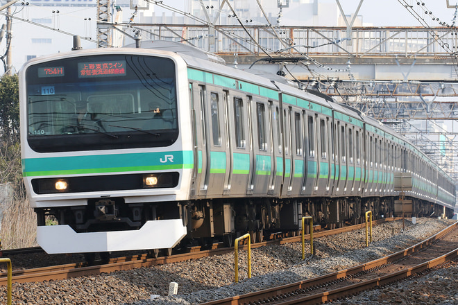 E231系マト110編成を松戸～金町間で撮影した写真