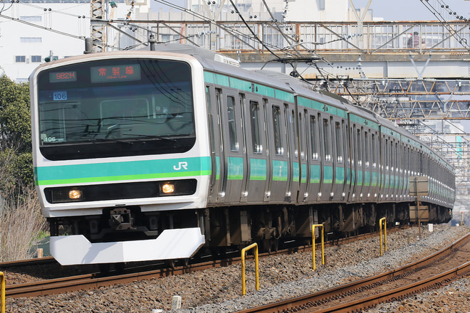 E231系マト106編成を松戸～金町間で撮影した写真