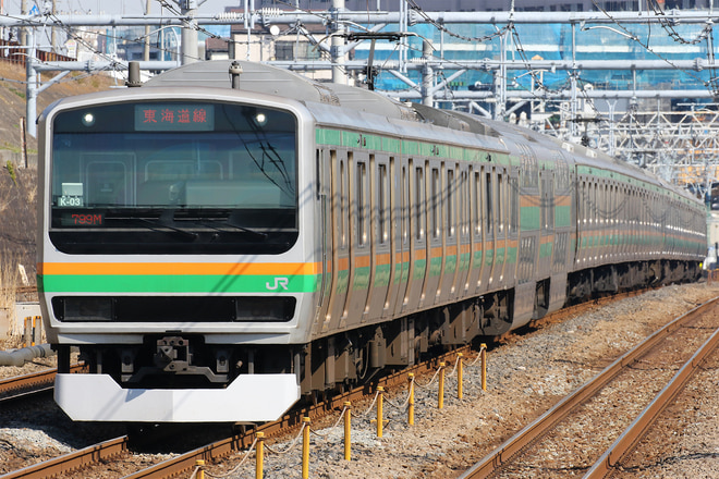 E231系コツK-03編成を新子安駅で撮影した写真