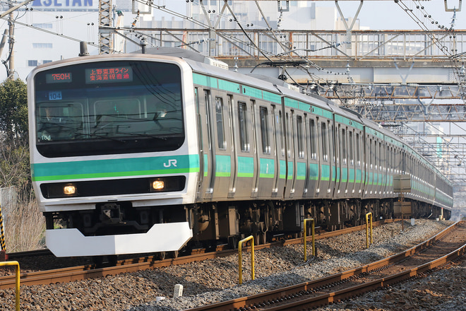 E231系マト104編成を松戸～金町間で撮影した写真
