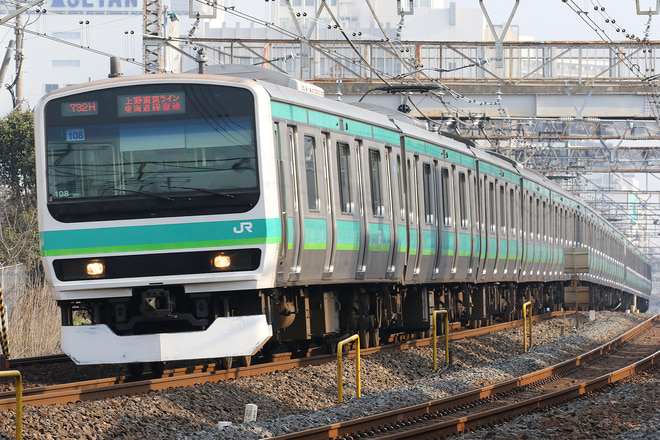 E231系マト108編成を松戸～金町間で撮影した写真