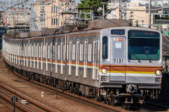 和光検車区7000系7131Fを多摩川駅で撮影した写真