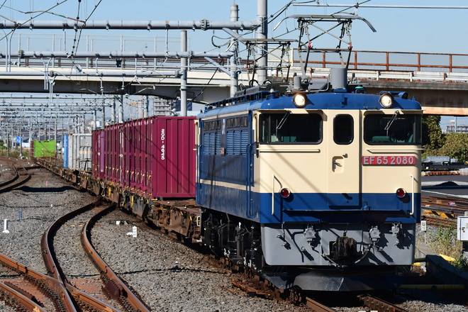新鶴見機関区EF652080を吉川美南駅で撮影した写真