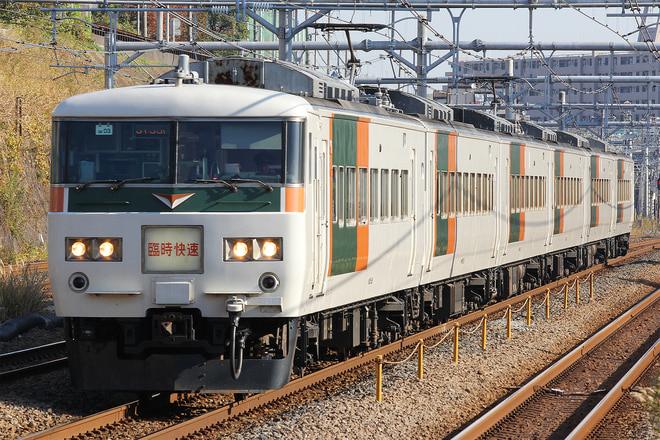 185系OM03編成を新子安駅で撮影した写真