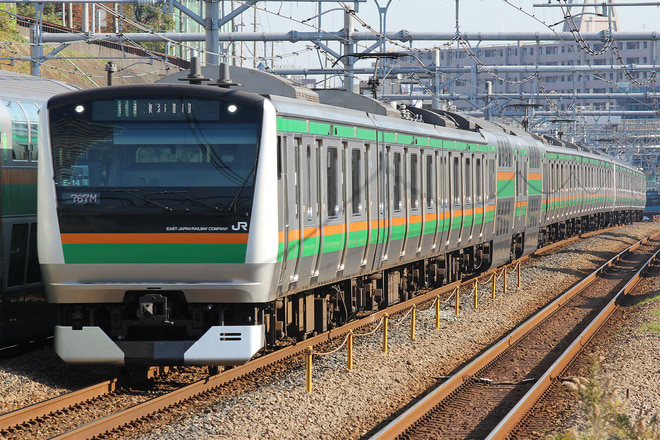 E233系コツE-14編成を新子安駅で撮影した写真