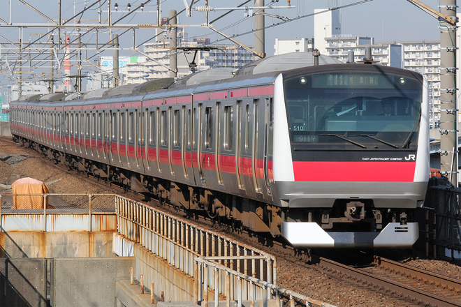 E233系ケヨ510編成を舞浜駅で撮影した写真