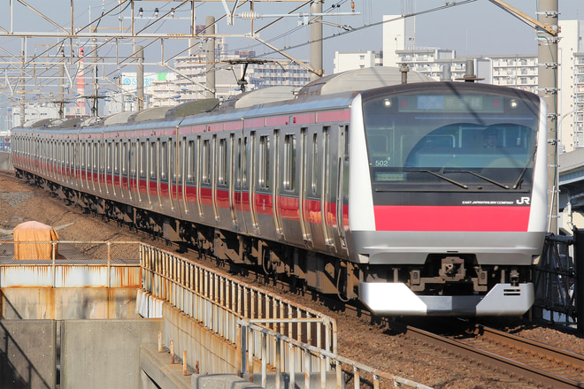 E233系ケヨ502編成を舞浜駅で撮影した写真