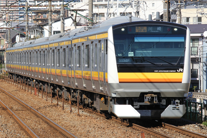 E233系ナハN6編成を尻手駅で撮影した写真