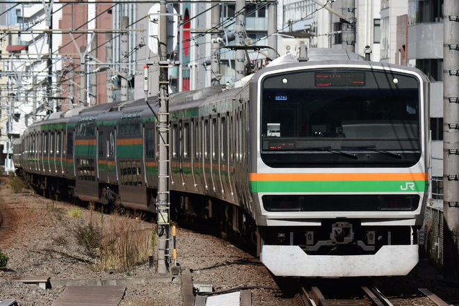 小山車両センターE231系U529編成を恵比寿駅で撮影した写真