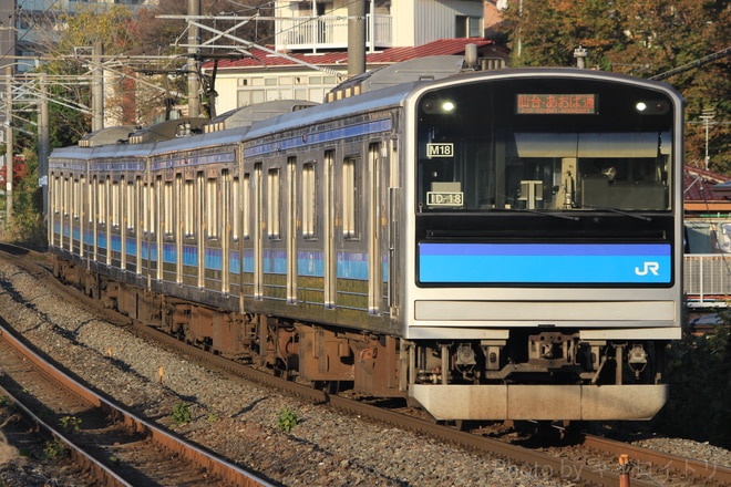 仙台車両センター宮城野派出所205系M18編成を西塩釜駅で撮影した写真