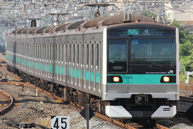 E233系マト4編成を松戸駅で撮影した写真