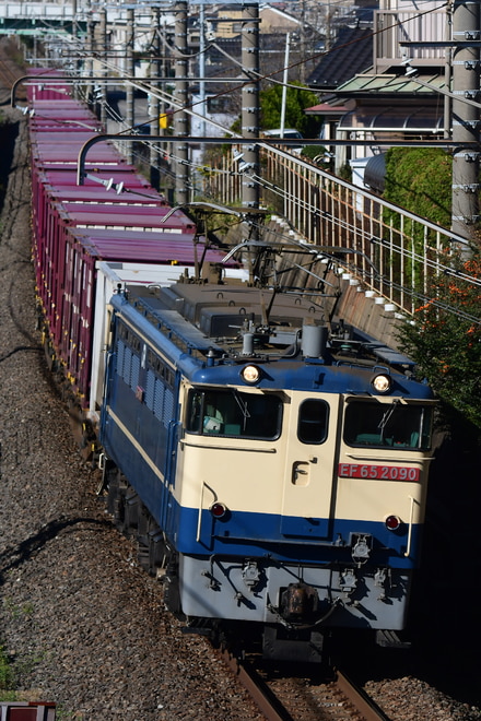新鶴見機関区EF652090を津田沼～稲毛間で撮影した写真