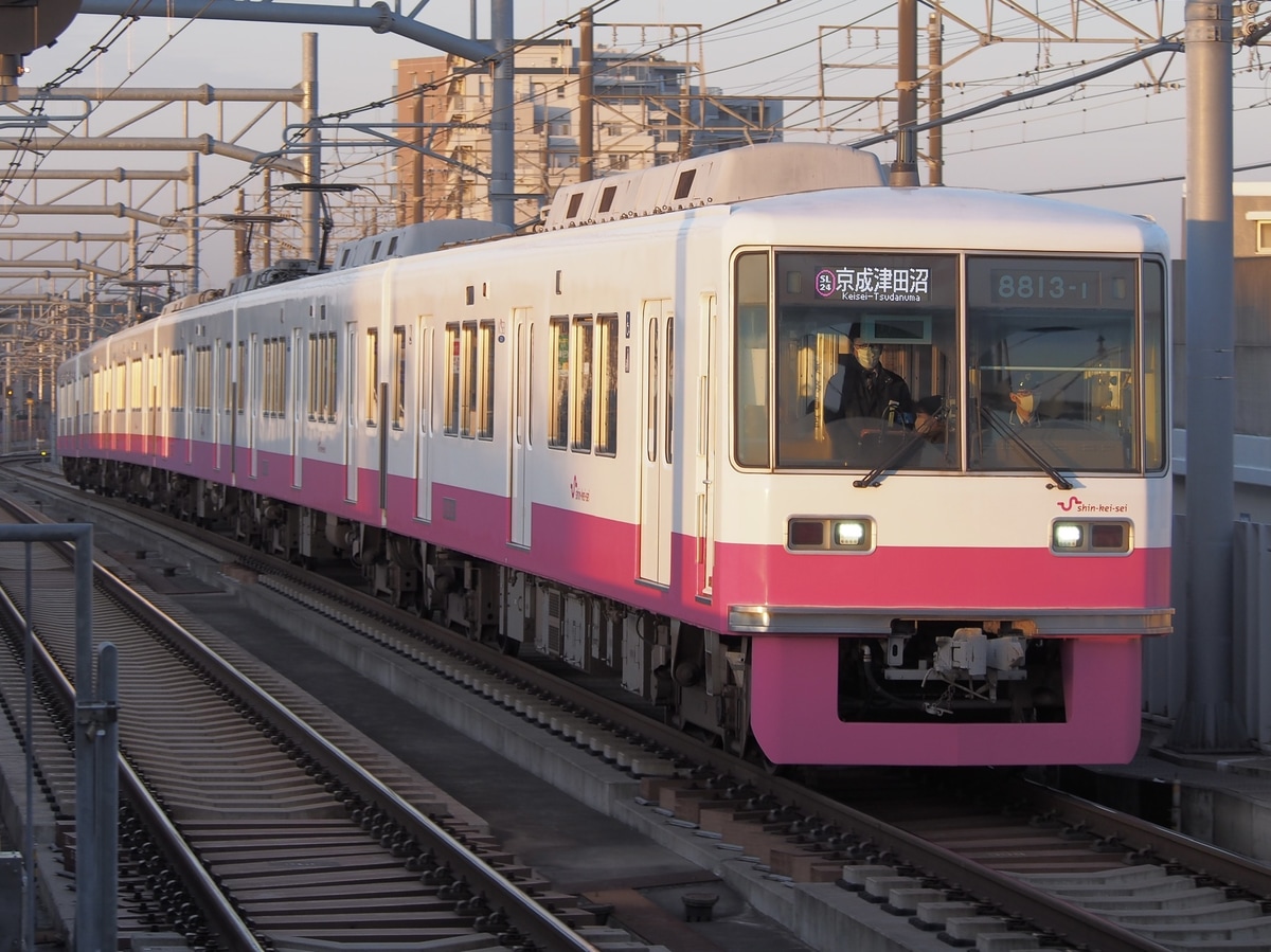 新京成電鉄 くぬぎ山車両基地 8800形 8813編成