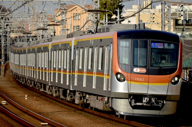 和光検車区17000系17183Fを多摩川駅で撮影した写真