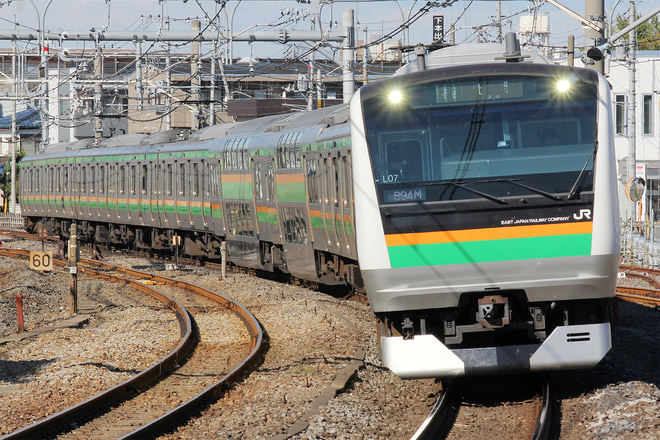 E233系タカL07編成を宮原駅で撮影した写真