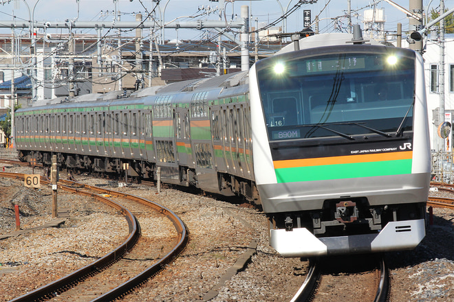 E233系タカL16編成を宮原駅で撮影した写真