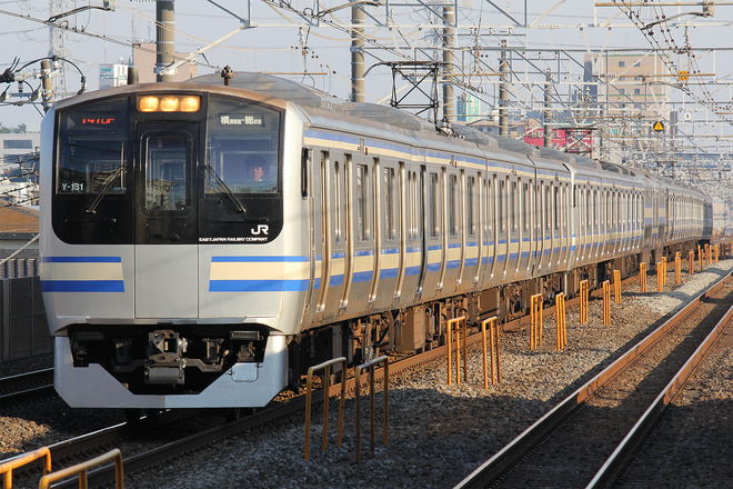 E217系クラY-131編成を下総中山駅で撮影した写真