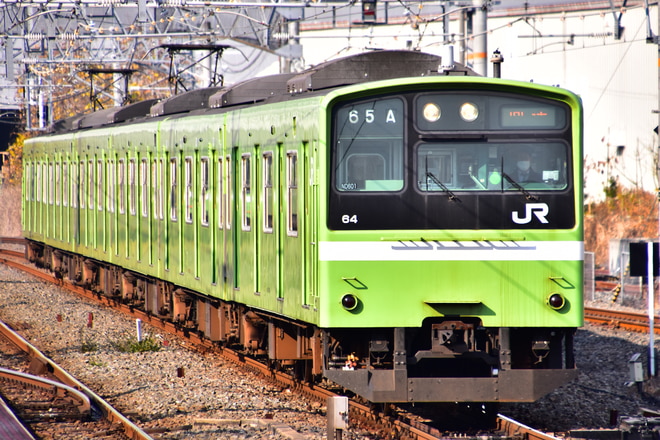 吹田総合車両所奈良支所201系ND601編成を久宝寺駅で撮影した写真