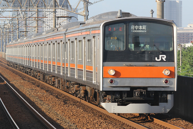 205系ケヨM10編成を市川大野駅で撮影した写真