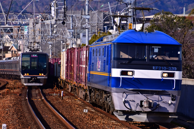 吹田機関区EF210339をさくら夙川駅で撮影した写真