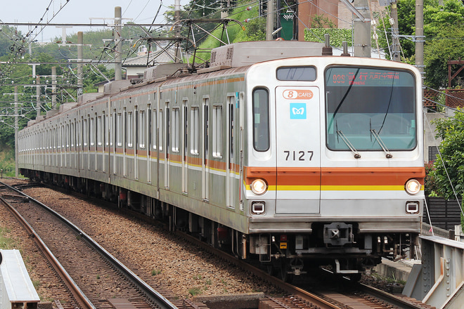 7000系7127Fを妙蓮寺駅で撮影した写真