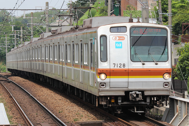 7000系7128Fを妙蓮寺駅で撮影した写真