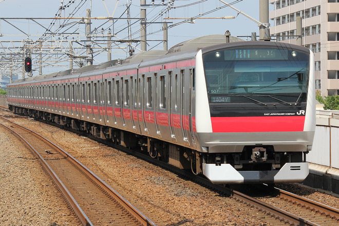 E233系ケヨ507編成を新浦安駅で撮影した写真