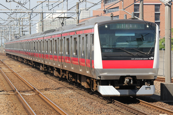 E233系ケヨ501編成を新浦安駅で撮影した写真