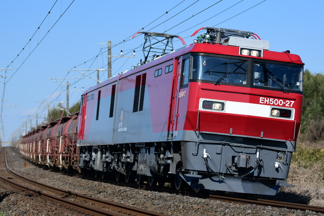 仙台総合鉄道部EH50027を羽鳥～石岡間で撮影した写真