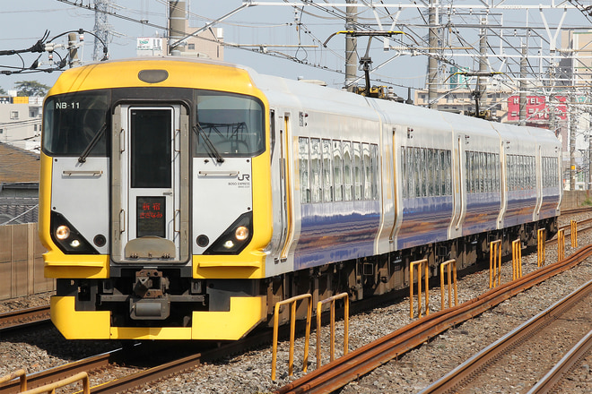 E257系マリNB-11編成を下総中山駅で撮影した写真