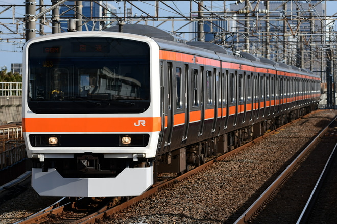 京葉車両センター209系ケヨM83編成を新習志野駅で撮影した写真