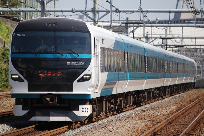 E257系オオNA-05編成を新子安駅で撮影した写真