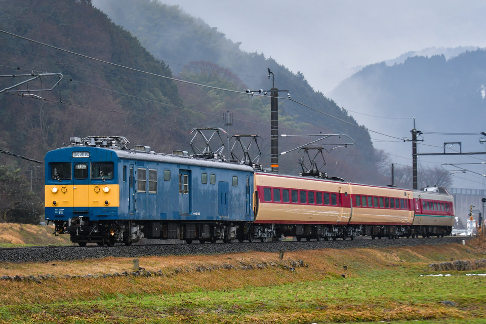 381系国鉄色モハユニット試運転(復路)