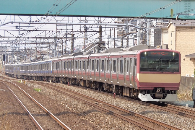 勝田車両センターE531系カツK451編成を南柏駅で撮影した写真