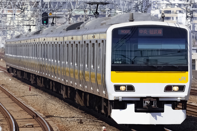 E231系ミツA523編成を西荻窪駅で撮影した写真