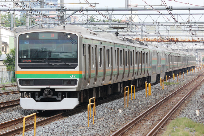 E231系ヤマU590編成を西川口駅で撮影した写真