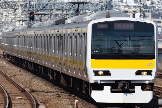 E231系ミツA502編成を西荻窪駅で撮影した写真