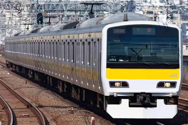 E231系ミツA533編成を西荻窪駅で撮影した写真