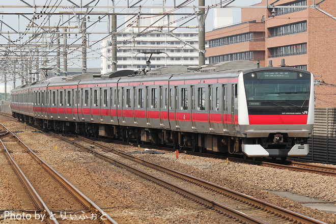 E233系ケヨ508編成を新浦安駅で撮影した写真