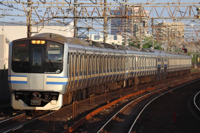 鎌倉車両センターE217系Y-103編成を稲毛駅で撮影した写真