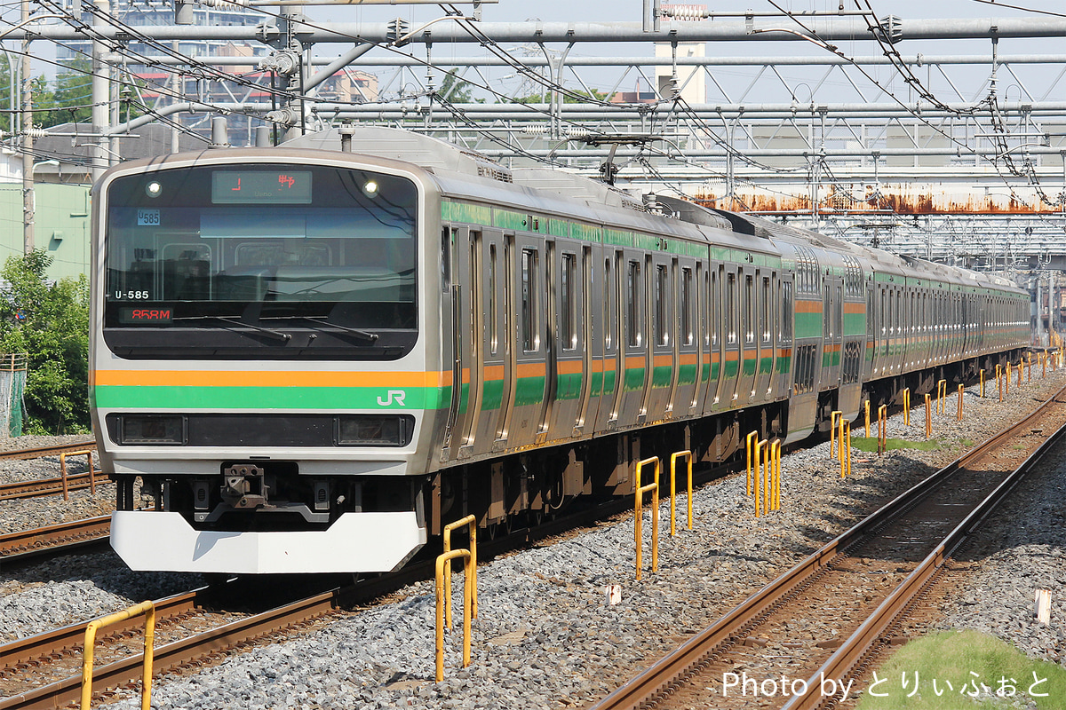 JR東日本 小山車両センター E231系 ヤマU585編成