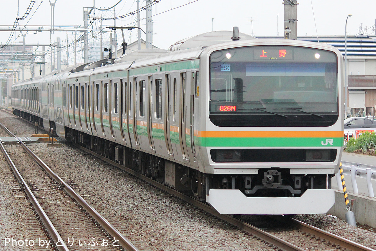 JR東日本 小山車両センター E231系 ヤマU520編成