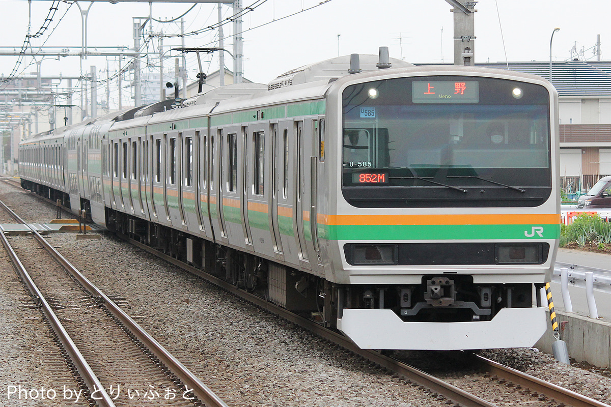 JR東日本 小山車両センター E231系 ヤマU585編成