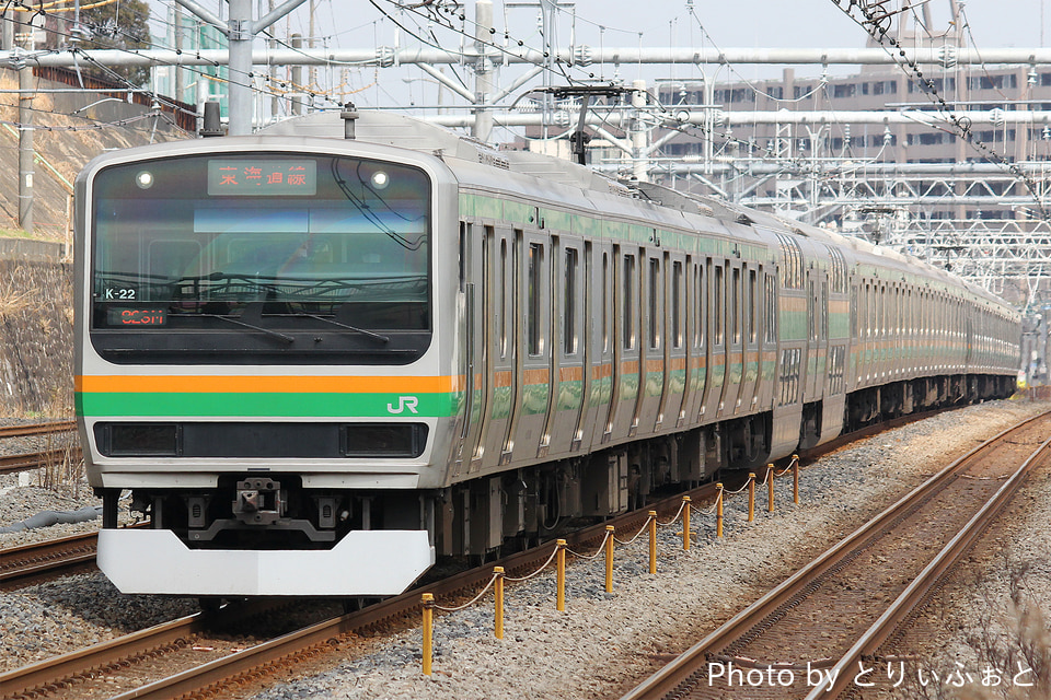 JR東E231系コツK-22編成<br class="br-sp" />(コツK22編成)(コツK-22)(コツK22)の写真